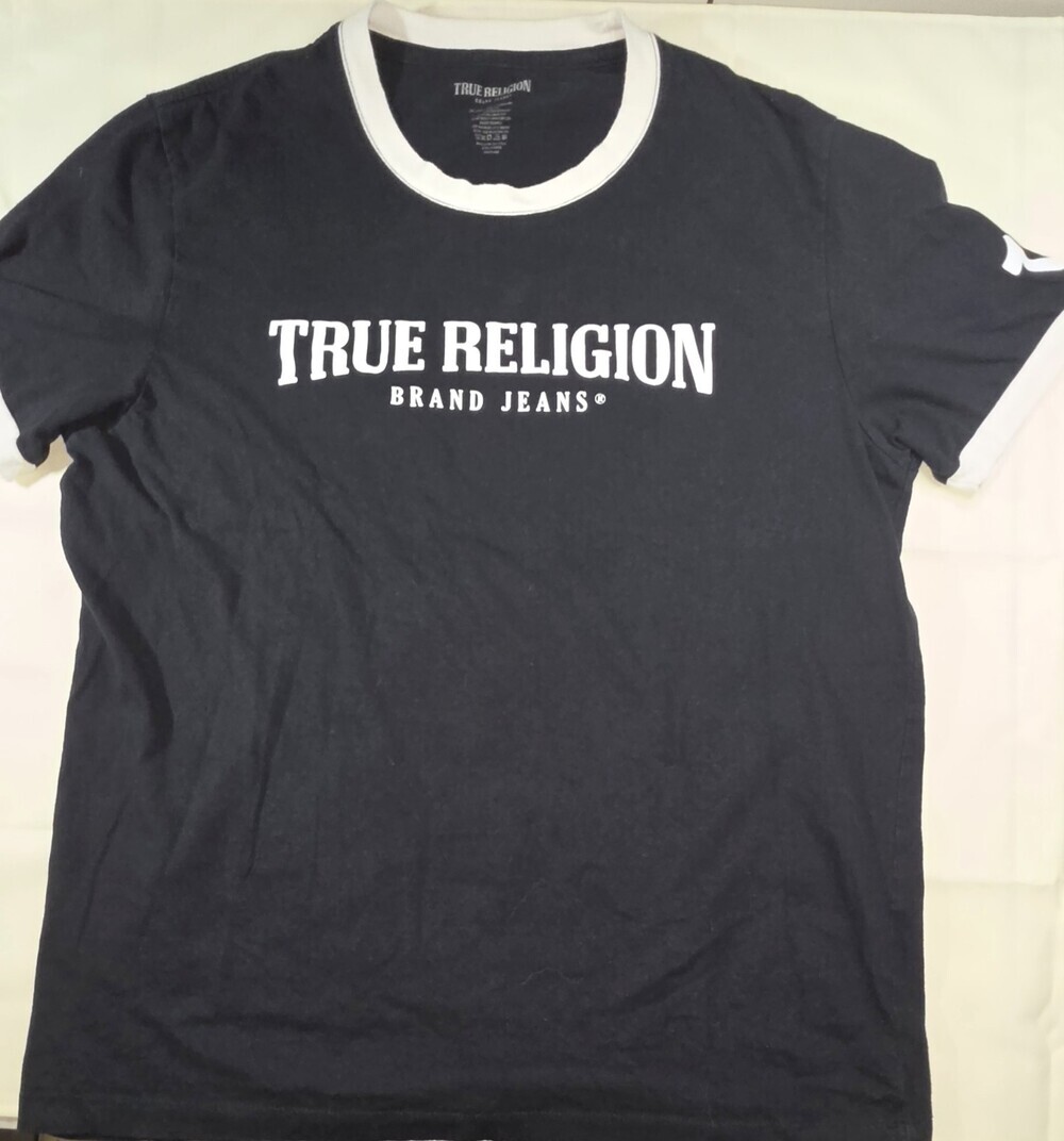 True Religion Black T-Shirt Size 2XL Style 700489 Short Sleeve Sku 212